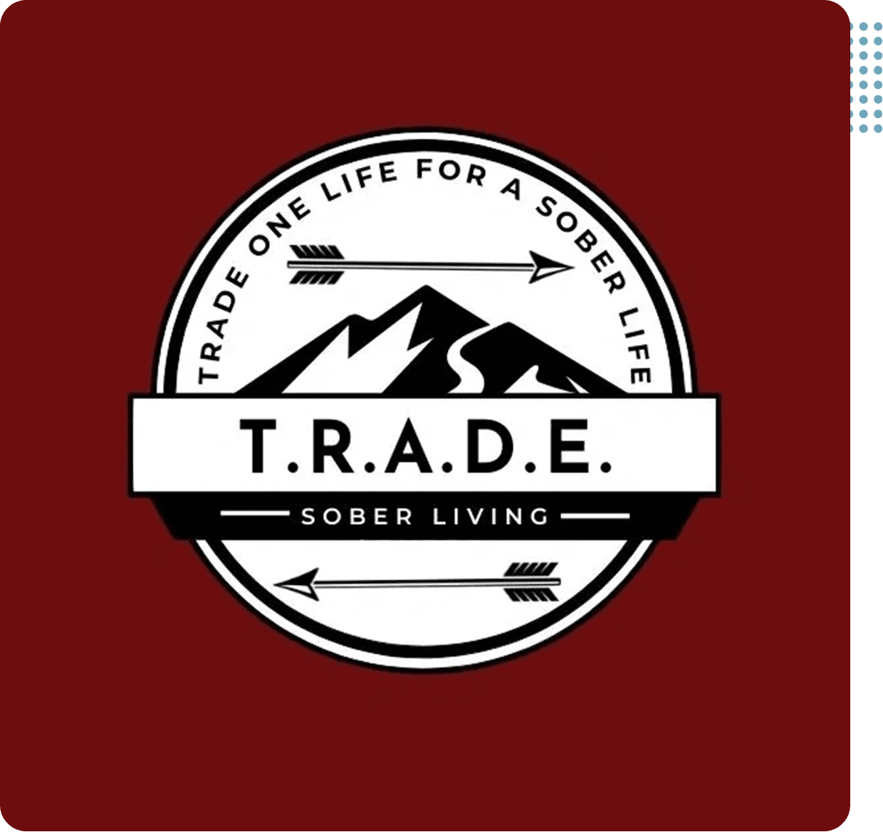 A red background with the word trade on it.