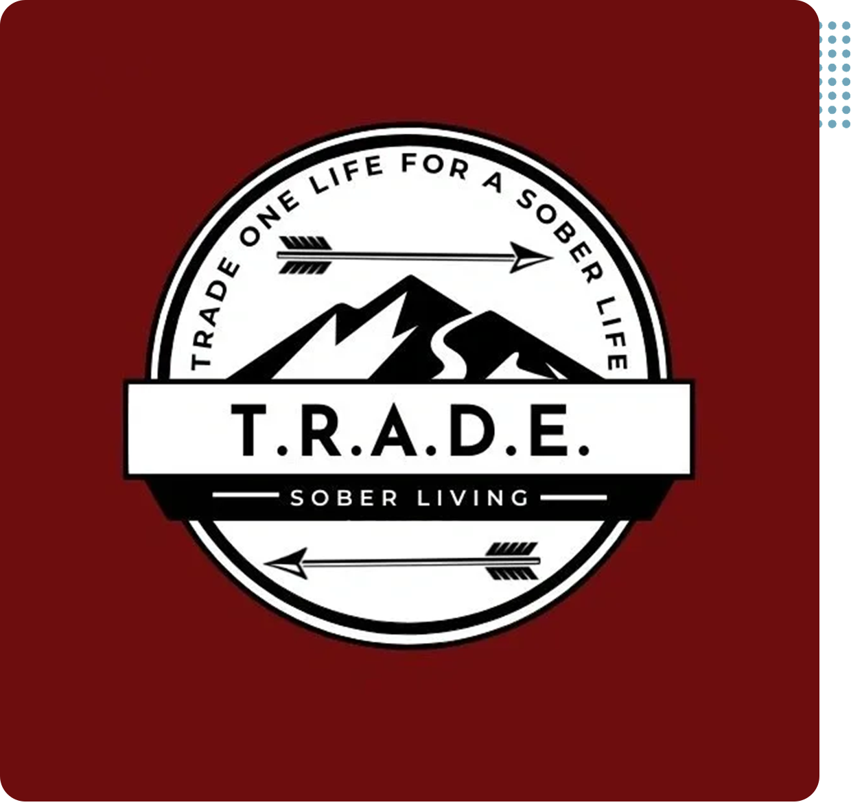 A red background with the word trade on it.